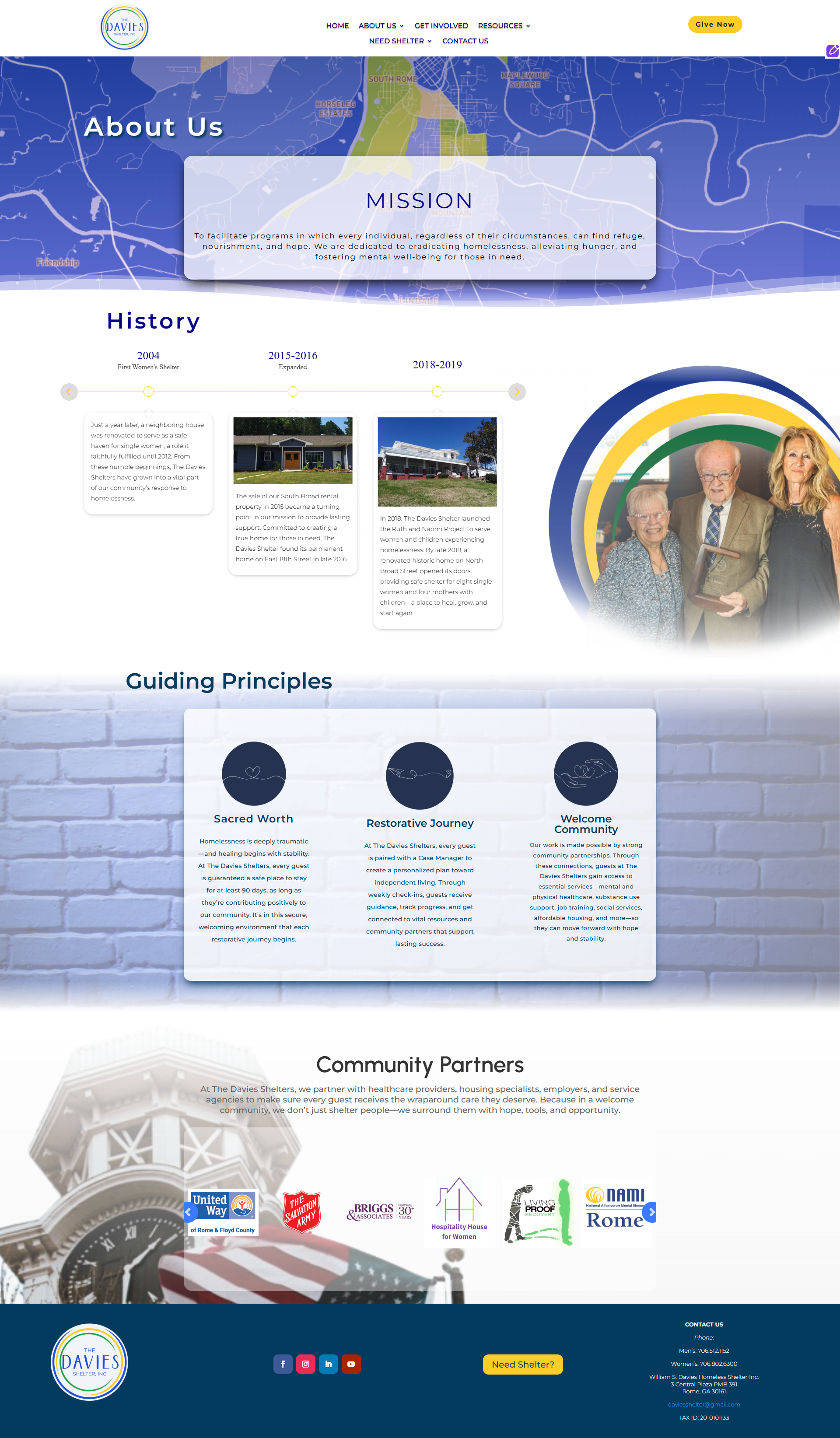 Davies Shelters About Us page